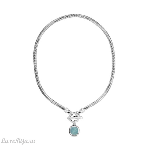 Колье Ciclon, Solitario, с кристаллом Swarovski, CN-EMO812 голубой фото 3