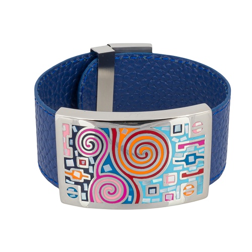 Браслет Fiore Luna на кожаном синем ремешке, CB01319-12 BL/S фото 3