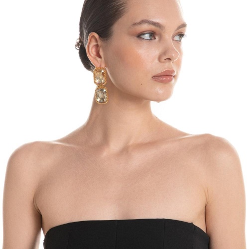 Серьги Katerina Vassou, Axial Tilt, с кристаллами, KV26.1-404966GSHADOW янтарный фото 3