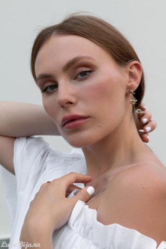 Серьги пусеты Fiore di Firenze OR2104 CRYSTAL фото 8