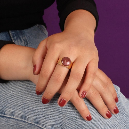 Кольцо TARATATA, Electron, разъемное, со смолой и слюдяным порошком, TT-W23-03405-208 коричневый фото 7