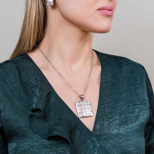Колье Fiore Luna ENAMEL ROSE, BP03194-3 R/S фото 2