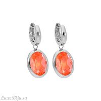 Серьги Qudo Creole TIVOLA small (S/P) Orange glow delite, 310683