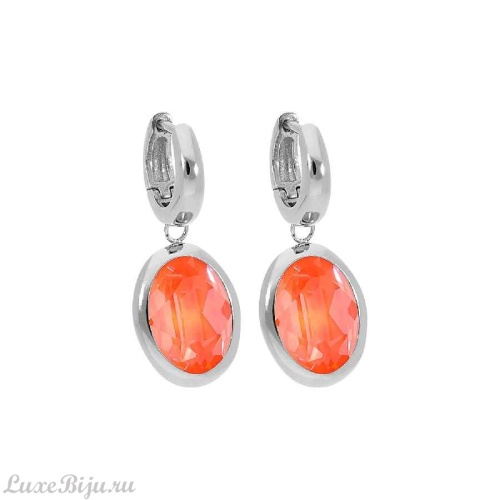 Серьги Qudo Creole TIVOLA small (S/P) Orange glow delite, 310683