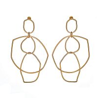 Серьги Estrosia, металл, ES-OREQ01-03A золотистый