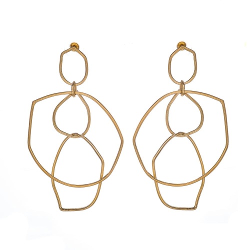 Серьги Estrosia, металл, ES-OREQ01-03A золотистый