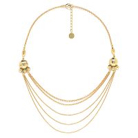 Колье ORI TAO, Castella, с многоярусными цепями и бусинами, OT23.2-15-31482 золотистый