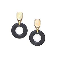Серьги Nature Bijoux, Salamandra, с перламутром и рогом, NB25.1-12-90043 черный