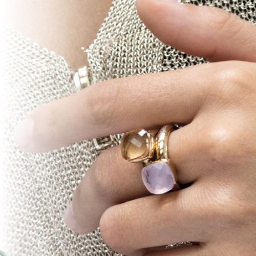 Кольцо Qudo Firenze Rose Water Opal 16.5 мм, 611823 R/RG фото 4