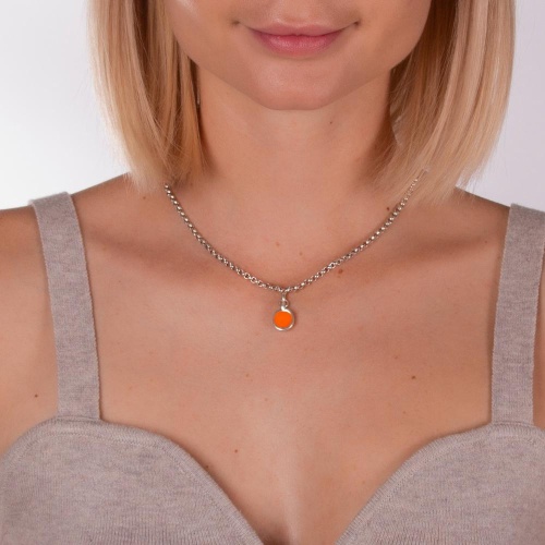 Колье Tra-la-ra, Fluor, с подвеской из смолы, TLR23-235P205 оранжевый фото 7