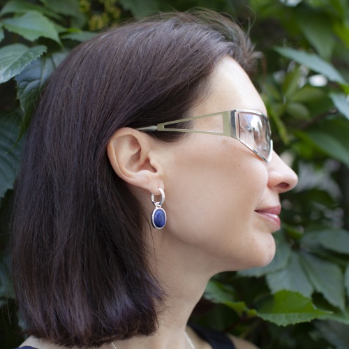 Серьги Fiore Luna NATURAL LAPIS, LE1200 BL/S фото 4