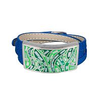 Браслет Fiore Luna на кожаном синем ремешке 3 оборота, CB00995-6 G