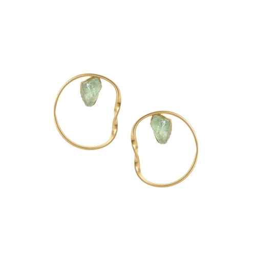 Серьги Katerina Vassou, Improvisation, с кварцем, KV26.1-406151G мятный