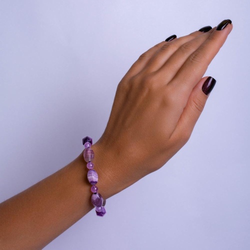 Браслет Lanzerotti, Ispirazione, аметист, флюорит, LZ-24.10-386 сиреневый фото 5