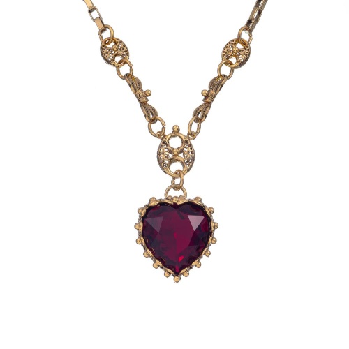 Колье Celeste G, с кристаллом Swarovski в форме сердца, CS26.1-1098 красный фото 2