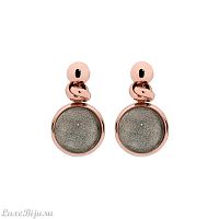 Серьги Qudo Caneva Big greige 312758 BW/RG