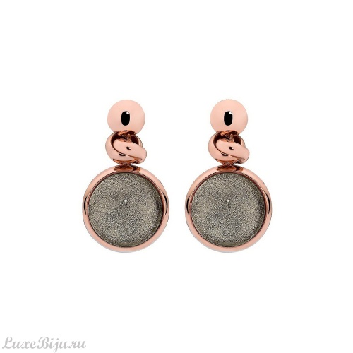 Серьги Qudo Caneva Big greige 312758 BW/RG