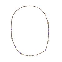 Колье Alcozer&J, с аметистом и цитрином, AL-C38BG25-R фиолетовый