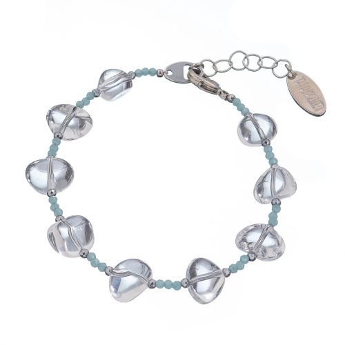 Браслет Lanzerotti, Ispirazione, хрусталь, гематит, кристаллы, LZ-24.10-430 бирюзовый