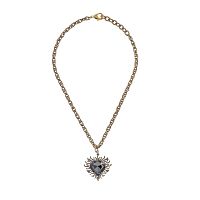 Колье Celeste G, с кристаллом Swarovski и фианитами, CS26.1-1991 серый