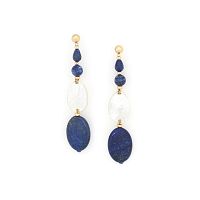 Серьги Nature Bijoux, Cobalt, с лазуритом и перламутром, NB24.2-12-79775 синий