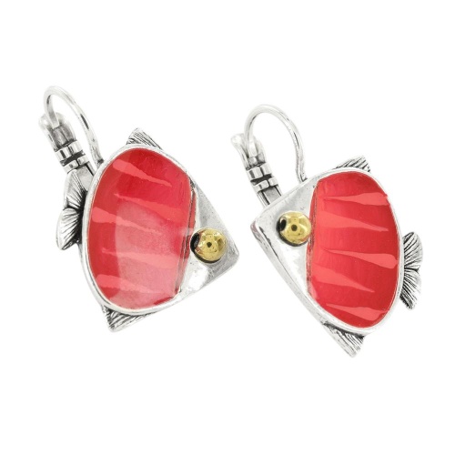 Серьги TARATATA, Sushi, с цветной смолой и стеклянными бусинами, TT-T25-06725-103 красный фото 2