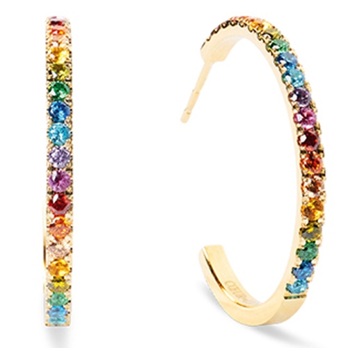 Серьги Coeur de Lion Multicolour Rainbow-Gold, 0147/23-1535 фото 3