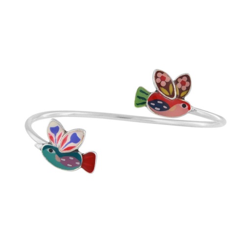 Браслет TARATATA, Dans les nuages, кафф, с цветной смолой, TT-H24-03304-10M серебристый