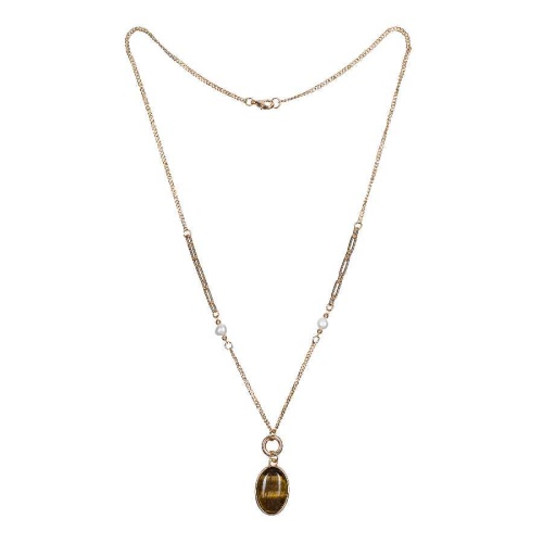 Колье Fiore Luna TIGER EYE, LN5156 BR/G