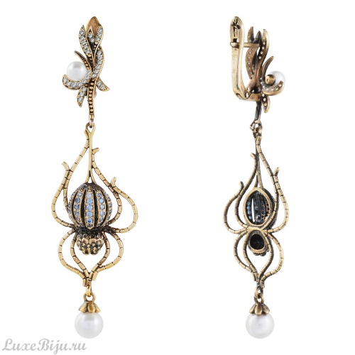 Серьги Fiore di Firenze OR0107 TANZANITE/OLIVE фото 2