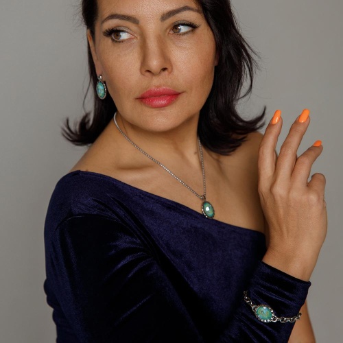 Колье Qudo TIVOLA UNICA big (S/P) Silky sage delite 3cm, 420689 фото 4