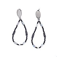 Серьги Lanzerotti, Coniglio, с жемчугом, кристаллами и гематитом, LZ-22.11-399 черный