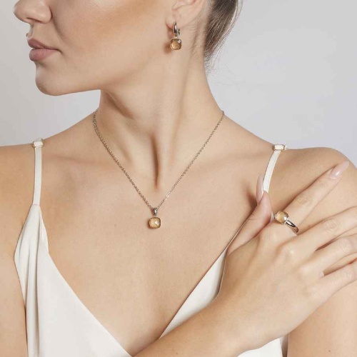 Серьги Qudo Firenze champagne 300351 BR/S фото 4