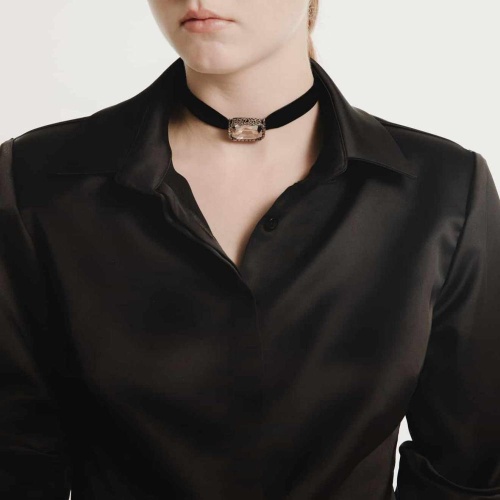 Чокер Katerina Vassou, Isometric, с кристаллом, KV24.2-401509BSHADE серый фото 2