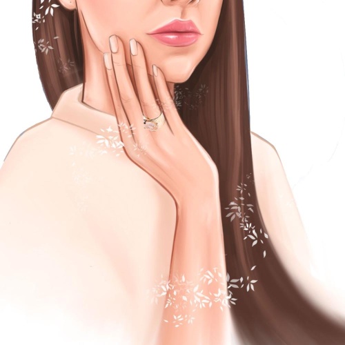 Кольцо Estrosia, капелька, ES-ANG19A розовый, 18 фото 3