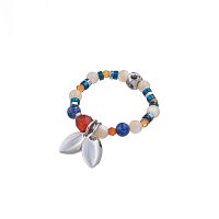 Кольцо Lanzerotti, Alba, стрейч, перламутр, лазурит, сердолик, LZ-24.02-078 синий