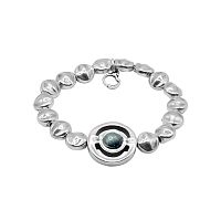 Браслет Ciclon, Elegance, стрейч, с муранским стеклом, CN-233106 серый