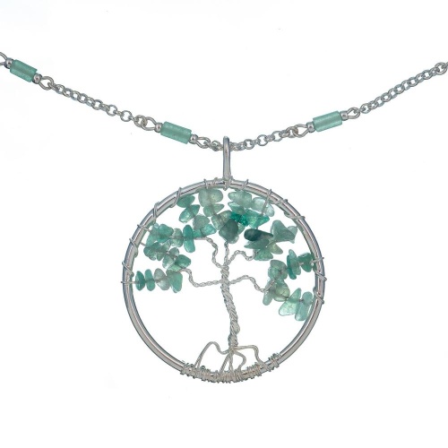 Колье Lanzerotti, Ispirazione, агат, берилл, подвеска-дерево, LZ-24.10-424 зеленый фото 2