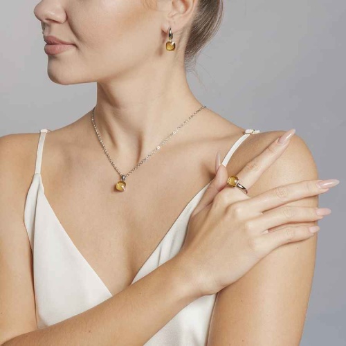 Кольцо Qudo Firenze champagne 17.2 мм 612072 BR/S фото 4