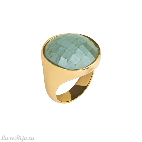 Кольцо Possebon pearl green quartz 17.2 мм