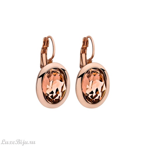 Серьги Qudo Tivola Light peach 303029 BR/RG