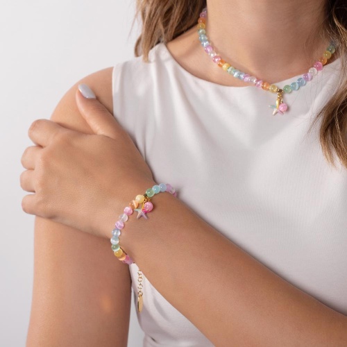 Браслет Lanzerotti, Hello babe!, с селенитом и подвеской-морской звездой, LZ-25.07-196 розовый фото 4