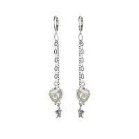 Серьги Lanzerotti, Gelido, с жемчугом в форме сердца и звездой, LZ-25.02-027 белый