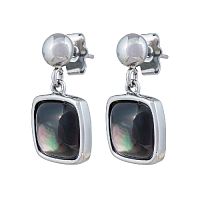 Серьги Fiore Luna Куб SHELL, AE02914-1 BW/S