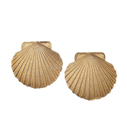 Серьги Moon Paris, в форме ракушки, Mo-Y25.02-005 золотистый