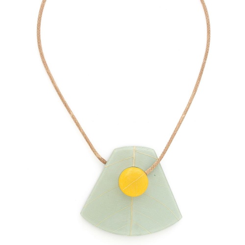 Колье Nature Bijoux, Rainbow ficus, с акрилом и смолой, NB25.1-15-43473 желтый фото 2