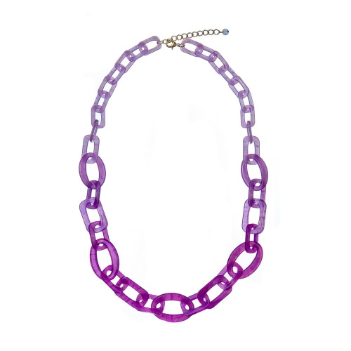 Колье Moon Paris, Lorian, с акриловыми звеньями разных форм, ML-23.03-011 сиреневый