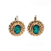Серьги Celeste G, с кристаллом Swarovski, CS25.1-1735 зеленый