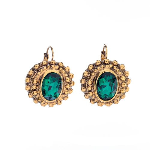 Серьги Celeste G, с кристаллом Swarovski, CS25.1-1735 зеленый