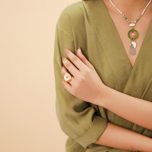 Кольцо Nature Bijoux, Cap Ferret, разъемное, с ракушкой, NB23.1-19-24641 коричневый фото 5